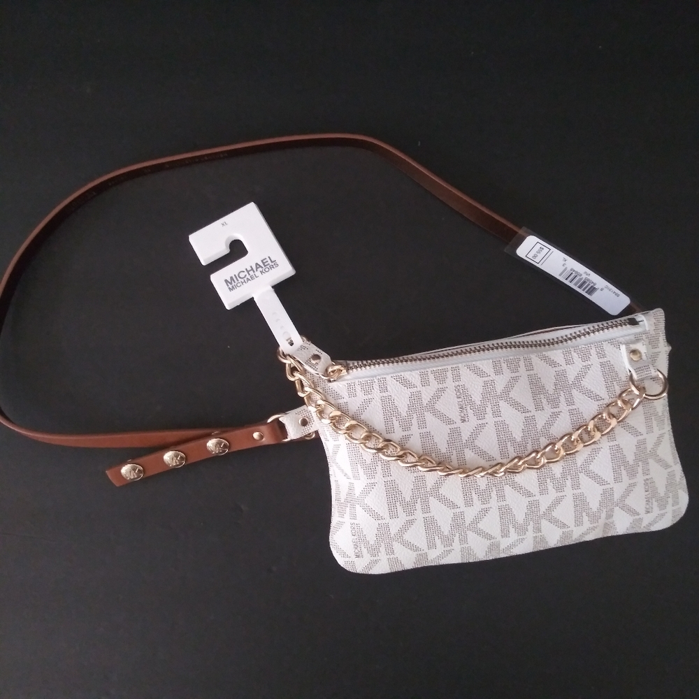 NWT MICHAEL KORS MK SIGNATURE FANNY PACK BAG